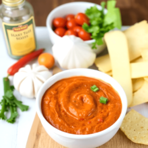 Perfect Rotel Dip served with tortilla chips