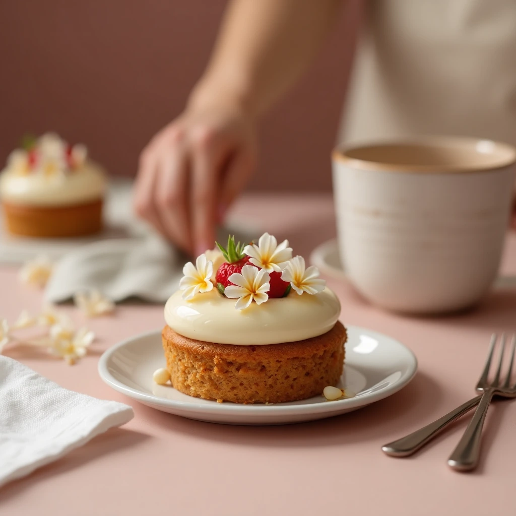 Step-by-step guide showing how to make mini cakes from scratch
